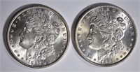 1885 & 1887 CH BU MORGAN DOLLARS