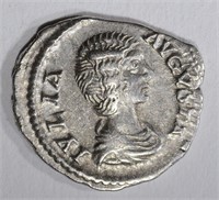 217 AD SILVER DENARIUS JULIA DOMNA ROME