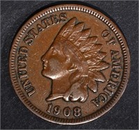 1908-S INDIAN CENT, XF