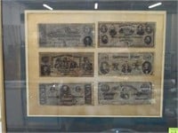CIVIL WAR ERA FRAMED PAPER MONEY