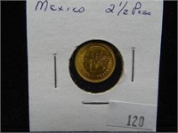 1945 MEXICO $2 1/2 PESO GOLD COIN