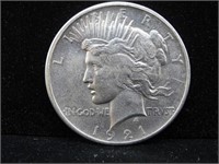 1921 PEACE SILVER DOLLAR