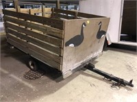 Single axle utility tilt trailer with sides, no