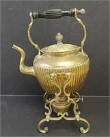 Vintage Brass Teapot with Burner & Stand
