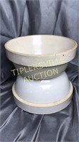 2 stoneware bowls 10.5”