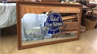 Pabst blue ribbon beer advertising mirror 60x35”