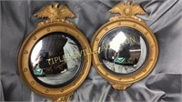 Pair of 14” eagle mirrors some damage