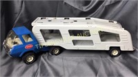 Vintage meal tonka toy car hauler-some damage to