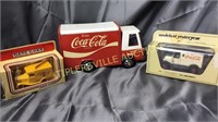 Buddy L Coca-Cola truck and 2 coke trucks in