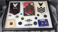 Military pins, patches, buttons & wings in