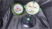 2 antique baby dishes one with lid