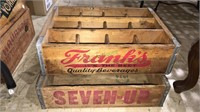 Wooden 7-Up bottle crate, Frank’s it’s the best