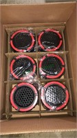 Case of six Jugz 6 inch speakers, new old stock,