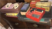 Group of vintage and antique games including