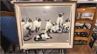 Foussa Itaya Paris 1899 siamese cat framed print,