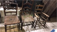 Three antique chairs that need some work but they