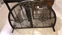 Arts and crafts fireplace screen, freestanding,