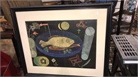 Paul Klee Framed and matted prints, fish on a