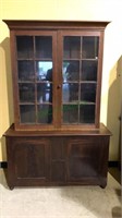 Antique mahogany China cabinet with crunch