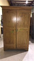 Antique grain painted wardrobe, yellow Pine,