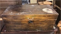 Pine box with a hinged lid, 16 x 36 x 17,(1063)