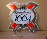 1X, 21" X 23" LIGHT-UP KRONENBOURG 1664 SIGN