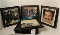LOT, 9X, 15" X 15" FRAMED RECORD ALBUM COVERS