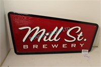 1X, 35" X 16" MILL ST BREWERY BEER SIGN