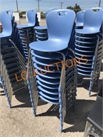 10pc Blue Virco Stack Chairs
