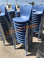 5pc Blue Virco Stack Chairs