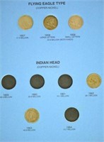 Indian Head Cent Binder: 43 Coins Total, Has 3-