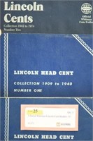 3 Partial Whitman Lincoln Cent Binders: #1 1909