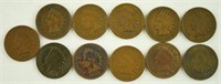Lot of 11 Indian Head Cents 1890, 95, 97 (2),