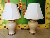 100 - MATCHING PAIR OF TABLE LAMPS