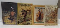 (4) Metal signs including Peters, Remington and