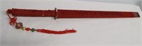 Straight blade sword with sheath. Measures 36"