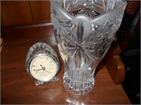 2 Piece Lot of Clock and Vase