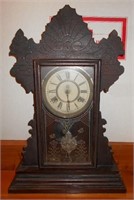 Waterbury Clock With Crane on Glass Door 22"Tall