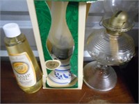 2 Oil Lamps and 1 Bottle of Oil