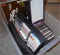 Box Lot of Misc. Music Records, Tapes, and CD's