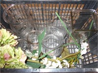 Box Lot of Glass Items Mixed Pieces