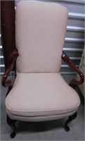 Pink Arm Chair 41"Tall Back