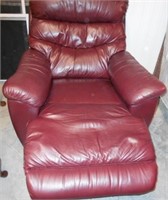 Burgundy Leather Recliner Standard Size Good Cond