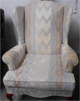 Multi Colored Wingback Chair 44"Tall Back Has Some