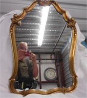Decorative Gold Framed Mirror 27 1/2"Tall and 20"