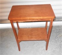 Small Wood Side Table 23 3/4"Tall, 17 3/4"Long &