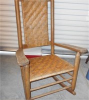 Large Rattan Rocking Chair 28"Wide 45"Tall Back