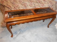 Sofa Table Wood and Glass 54"Long, 16"Wide & 26"Ta