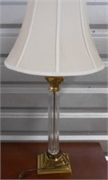 1 31"Tall Lamp with Shade Brass and Glass