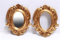 Italian Rococo-Manner Giltwood Mirrors, Pair